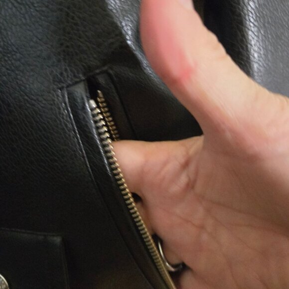 The Wild Collective NWT Began Leather Boston Bruins Moto Jacket Size L* - Picture 8 of 12